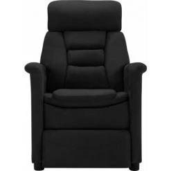 YOUTHUP Fauteuil Inclinable Noir Similicuir Daim - Noir -Pas Cher Fauteuil Magasin 51874515 4