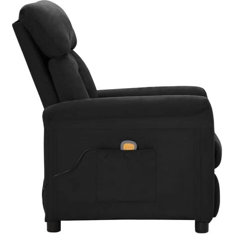 YOUTHUP Fauteuil Inclinable De Massage Noir Similicuir Daim - Noir 6 YOUTHUP Fauteuil Inclinable De Massage Noir Similicuir Daim - Noir – Image 4