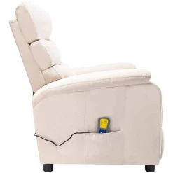YOUTHUP Fauteuil Inclinable De Massage Crème Tissu - Crème 10 YOUTHUP Fauteuil Inclinable De Massage Crème Tissu - Crème -Pas Cher Fauteuil Magasin 51874793 4