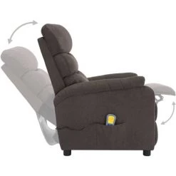 YOUTHUP Fauteuil Inclinable De Massage Taupe Tissu - Taupe 10 YOUTHUP Fauteuil Inclinable De Massage Taupe Tissu - Taupe -Pas Cher Fauteuil Magasin 51874799 4