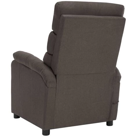 YOUTHUP Fauteuil Inclinable De Massage Taupe Tissu - Taupe 7 YOUTHUP Fauteuil Inclinable De Massage Taupe Tissu - Taupe – Image 5