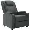 YOUTHUP Fauteuil Inclinable Anthracite Similicuir - Anthracite 2 YOUTHUP Fauteuil Inclinable Anthracite Similicuir - Anthracite -Pas Cher Fauteuil Magasin 51880018 1