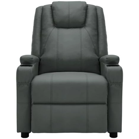 YOUTHUP Fauteuil Inclinable Anthracite Similicuir - Anthracite 5 YOUTHUP Fauteuil Inclinable Anthracite Similicuir - Anthracite – Image 3