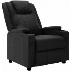 YOUTHUP Fauteuil Inclinable Noir Similicuir - Noir