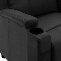 YOUTHUP Fauteuil Inclinable Noir Similicuir - Noir -Pas Cher Fauteuil Magasin 51880020 5