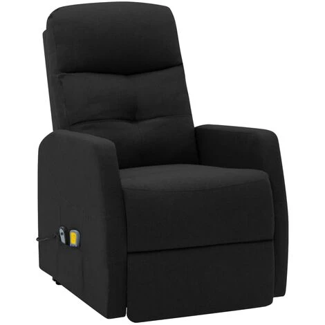 YOUTHUP Fauteuil Inclinable De Massage Noir Tissu - Noir 4 YOUTHUP Fauteuil Inclinable De Massage Noir Tissu - Noir – Image 2