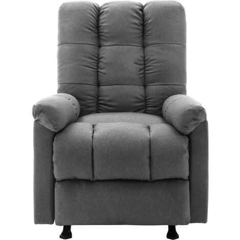 YOUTHUP Fauteuil De Massage Inclinable Gris Clair Tissu 4 YOUTHUP Fauteuil De Massage Inclinable Gris Clair Tissu – Image 2