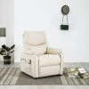 YOUTHUP Fauteuil Inclinable De Massage Crème Tissu - Crème -Pas Cher Fauteuil Magasin 51886537 1
