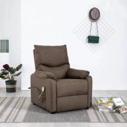 YOUTHUP Fauteuil Inclinable De Massage Marron Tissu - Brun