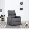 YOUTHUP Fauteuil Inclinable De Massage Gris Foncé Tissu - Gris -Pas Cher Fauteuil Magasin 51886540 1
