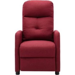 YOUTHUP Fauteuil Inclinable De Massage Rouge Bordeaux Tissu - Rouge -Pas Cher Fauteuil Magasin 51887620 3
