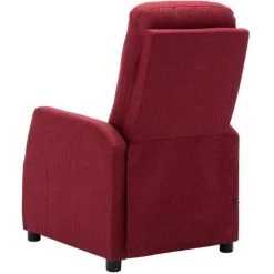 YOUTHUP Fauteuil Inclinable De Massage Rouge Bordeaux Tissu - Rouge -Pas Cher Fauteuil Magasin 51887620 5