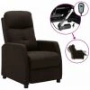 YOUTHUP Fauteuil Inclinable électrique Marron Foncé Tissu - Brun