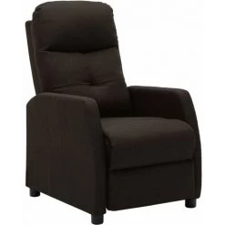 YOUTHUP Fauteuil Inclinable électrique Marron Foncé Tissu - Brun -Pas Cher Fauteuil Magasin 51894093 2