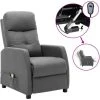 YOUTHUP Fauteuil Inclinable électrique De Massage Gris Clair Tissu - Gris 1 YOUTHUP Fauteuil Inclinable électrique De Massage Gris Clair Tissu - Gris -Pas Cher Fauteuil Magasin 51894096 1