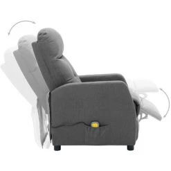 YOUTHUP Fauteuil Inclinable électrique De Massage Gris Clair Tissu - Gris 9 YOUTHUP Fauteuil Inclinable électrique De Massage Gris Clair Tissu - Gris -Pas Cher Fauteuil Magasin 51894096 3