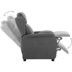 YOUTHUP Fauteuil Inclinable électrique Gris Clair Tissu - Gris 10 YOUTHUP Fauteuil Inclinable électrique Gris Clair Tissu - Gris -Pas Cher Fauteuil Magasin 51894100 4