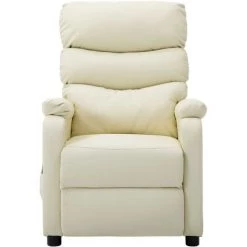 YOUTHUP Fauteuil Inclinable électrique De Massage Crème Similicuir - Crème 8 YOUTHUP Fauteuil Inclinable électrique De Massage Crème Similicuir - Crème -Pas Cher Fauteuil Magasin 51894120 2