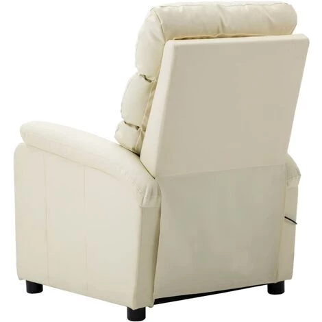 YOUTHUP Fauteuil Inclinable électrique De Massage Crème Similicuir - Crème 6 YOUTHUP Fauteuil Inclinable électrique De Massage Crème Similicuir - Crème – Image 4