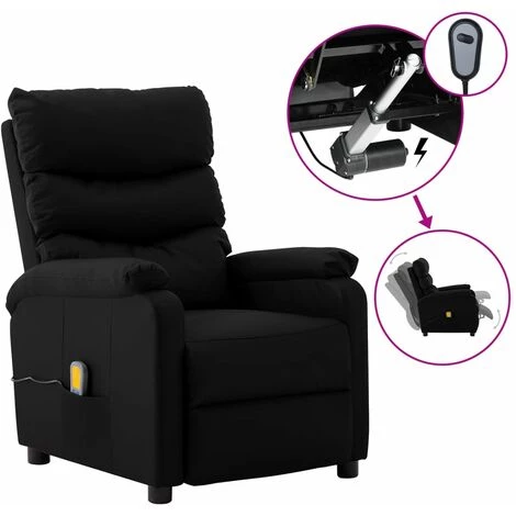 YOUTHUP Fauteuil Inclinable électrique De Massage Noir Similicuir - Noir 3 YOUTHUP Fauteuil Inclinable électrique De Massage Noir Similicuir - Noir