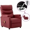 YOUTHUP Fauteuil Inclinable électrique De Massage Bordeaux Similicuir - Rouge -Pas Cher Fauteuil Magasin 51894132 1