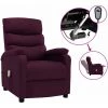 YOUTHUP Fauteuil Inclinable électrique De Massage Violet Tissu - Pourpre