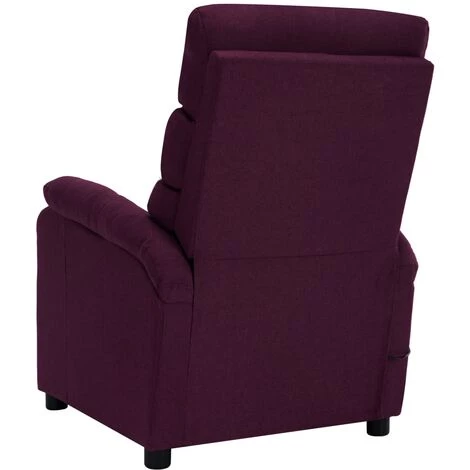 YOUTHUP Fauteuil Inclinable électrique De Massage Violet Tissu - Pourpre 6 YOUTHUP Fauteuil Inclinable électrique De Massage Violet Tissu - Pourpre – Image 4