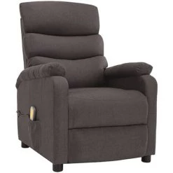 YOUTHUP Fauteuil Inclinable électrique De Massage Taupe Tissu - Taupe -Pas Cher Fauteuil Magasin 51894139 2