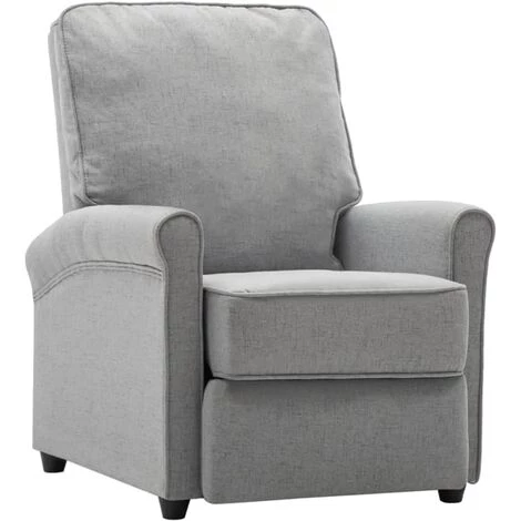 YOUTHUP Fauteuil TV Inclinable électrique Gris Clair Tissu - Gris 4 YOUTHUP Fauteuil TV Inclinable électrique Gris Clair Tissu - Gris – Image 2