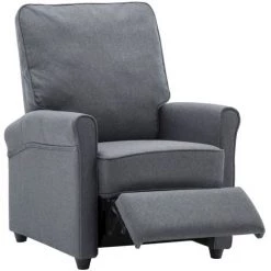 YOUTHUP Fauteuil TV Inclinable électrique Gris Foncé Tissu - Gris -Pas Cher Fauteuil Magasin 51894143 4