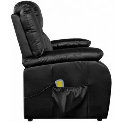 YOUTHUP Fauteuil électrique De Massage Noir Similicuir - Noir -Pas Cher Fauteuil Magasin 51894151 4