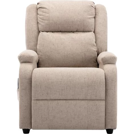 YOUTHUP Fauteuil Inclinable électrique De Massage Crème Tissu - Crème 5 YOUTHUP Fauteuil Inclinable électrique De Massage Crème Tissu - Crème – Image 3
