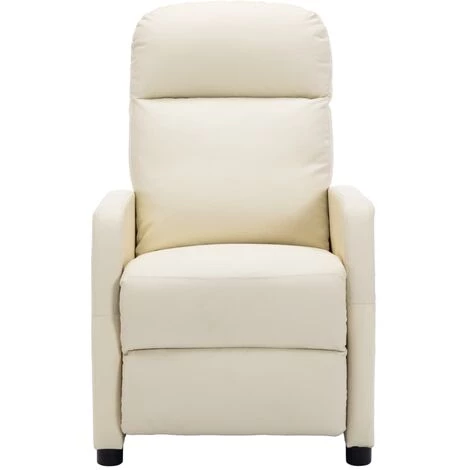 YOUTHUP Fauteuil Inclinable électrique Blanc Crème Similicuir - Crème 4 YOUTHUP Fauteuil Inclinable électrique Blanc Crème Similicuir - Crème – Image 2