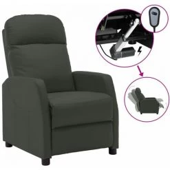 YOUTHUP Fauteuil Inclinable électrique Anthracite Similicuir - Anthracite