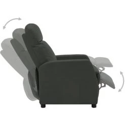 YOUTHUP Fauteuil Inclinable électrique Anthracite Similicuir - Anthracite -Pas Cher Fauteuil Magasin 51894168 3