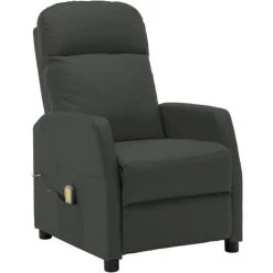 YOUTHUP Fauteuil Inclinable électrique De Massage Anthracite Similicuir - Anthracite -Pas Cher Fauteuil Magasin 51894169 2