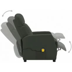 YOUTHUP Fauteuil Inclinable électrique De Massage Anthracite Similicuir - Anthracite -Pas Cher Fauteuil Magasin 51894169 4