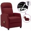 YOUTHUP Fauteuil Inclinable électrique De Massage Bordeaux Similicuir - Rouge