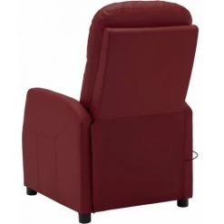 YOUTHUP Fauteuil Inclinable électrique De Massage Bordeaux Similicuir - Rouge -Pas Cher Fauteuil Magasin 51894171 5