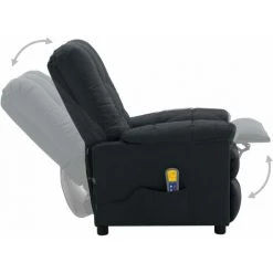 YOUTHUP Fauteuil De Massage Inclinable électrique Gris Foncé Tissu - Gris -Pas Cher Fauteuil Magasin 51894176 4