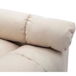YOUTHUP Fauteuil De Massage Inclinable électrique Crème Tissu - Crème -Pas Cher Fauteuil Magasin 51894183 5