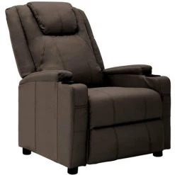 YOUTHUP Fauteuil Inclinable électrique Marron Similicuir - Brun -Pas Cher Fauteuil Magasin 51894185 2