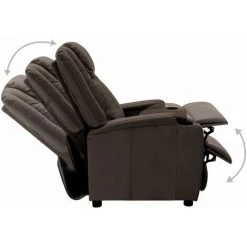 YOUTHUP Fauteuil Inclinable électrique Marron Similicuir - Brun -Pas Cher Fauteuil Magasin 51894185 4