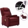 YOUTHUP Fauteuil De Massage Inclinable électrique Bordeaux Similicuir - Rouge -Pas Cher Fauteuil Magasin 51894187 1
