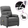 YOUTHUP Fauteuil De Massage Inclinable électrique Gris Clair Tissu - Gris