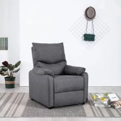 YOUTHUP Fauteuil TV Inclinable électrique Gris Foncé Tissu - Gris