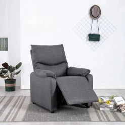 YOUTHUP Fauteuil TV Inclinable électrique Gris Foncé Tissu - Gris -Pas Cher Fauteuil Magasin 51894212 3