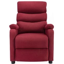 YOUTHUP Fauteuil Inclinable De Massage Rouge Bordeaux Tissu - Rouge -Pas Cher Fauteuil Magasin 51896355 3