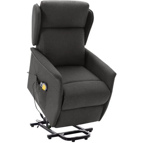 YOUTHUP Fauteuil De Massage Inclinable Gris Foncé Tissu 3 YOUTHUP Fauteuil De Massage Inclinable Gris Foncé Tissu