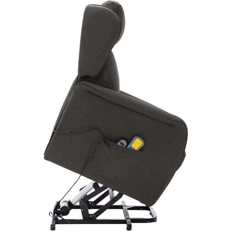 YOUTHUP Fauteuil De Massage Inclinable Gris Foncé Tissu 7 YOUTHUP Fauteuil De Massage Inclinable Gris Foncé Tissu – Image 5